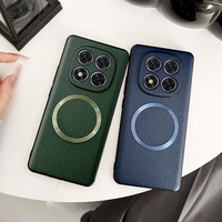 Coque de protection pour téléphone en cuir souple TPU de luxe avec pare-chocs rigide en PC pour Redmi Note 14 Pro 5G