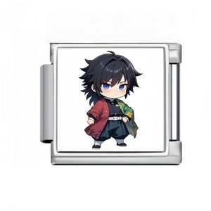 Charms in Acciaio Inox con Personaggi Anime e Cartoni Animati, Personalizzabili, per Bracciali da 9mm, Creazione di Gioielli Fai-da-Te - Product Image 5