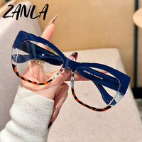 Lunettes de lecture anti-lumière bleue 2026 pour femmes, design tendance œil de chat léopard rouge, monture PC patchwork
