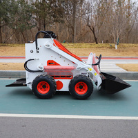 Harga Pabrik Mini Skid Steer Loader Backhoe Loader 500kg 800kg 1 Ton Crawler Loader EPA Mesin Kubota Pompa Hidrolik Stump
