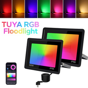 Faretto RGB <span class=keywords><strong>da</strong></span> <span class=keywords><strong>Esterno</strong></span>/Interno Impermeabile IP66 con Controllo Tramite App Tuya/Telecomando 100W/50W, Illuminazione Decorativa per Giardino e Feste AC85V-220V - Product Image 1