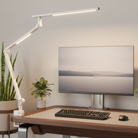 Lampe de bureau LED électrique nordique minimaliste moderne, commande tactile, flexible, simple, double source de lumière, lampe de table, éclairage grand angle