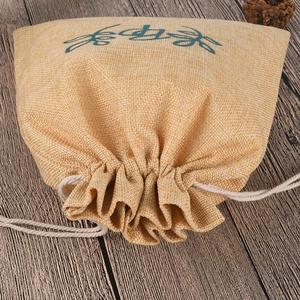 Thick Durable Linen <b>Cord</b> Pouches for Gift Card Jewelry Packaging Eco Friendly Material Wholesale Bulk Order - Product Image 2