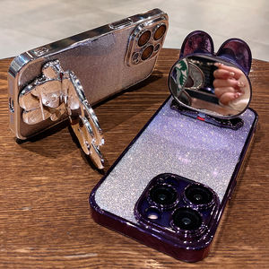 Honatop เคสมือถือลายกระต่ายสำหรับผู้หญิง, เคสมือถือแวววาวไล่ระดับสีสุดหรูสำหรับ <span class=keywords><strong>iPhone</strong></span> 16 15 14 13 <span class=keywords><strong>12</strong></span> 11 <span class=keywords><strong>Pro</strong></span> <span class=keywords><strong>Max</strong></span> PLUS - Product Image 5