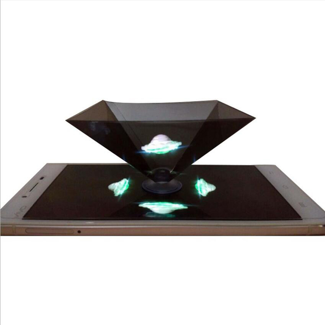 Promotional Gift Mini Universal 3D Hologram Pyramid 3D Hologram Pyramid Display 3D Projector for Film