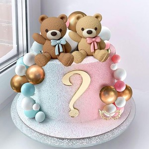 Il genere rosa blu rivela la <span class=keywords><strong>torta</strong></span> in cima alla <span class=keywords><strong>decorazione</strong></span> della <span class=keywords><strong>torta</strong></span> per ragazzo o ragazza orsacchiotto <span class=keywords><strong>decorazione</strong></span> della <span class=keywords><strong>torta</strong></span> per bambini - Product Image 3