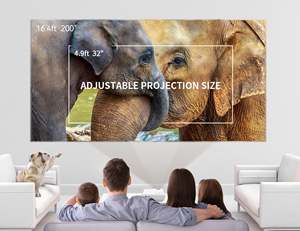 Vankyo giải trí 3 1080P hỗ trợ trắng Mini LED Máy chiếu di động tương thích với túi - Product Image 5