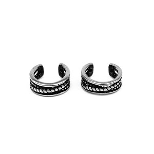 Yunnique – boucles d'oreilles à clipser géométriques en argent tibétain pour hommes et femmes, bijoux à la mode sans perçage, en acier inoxydable 316 - Product Image 1