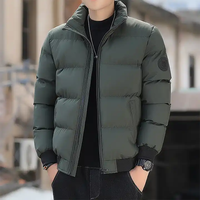 ZY Veste pour hommes en coton blanc chaude pour l'hiver et l'extérieur Manteau avec logo personnalisé Vestes bouffantes de couleur unie pour hommes Veste décontractée de grande taille pour hommes