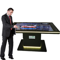 Mesa Táctil Interactiva de 43 Pulgadas con Pantalla LCD Inteligente Multitáctil y Carga Inalámbrica para Comercios, Restaurantes y Arcades