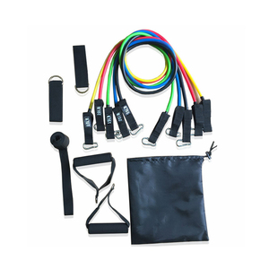 Ensemble de 11 bandes de résistance élastiques pour entraînement de <span class=keywords><strong>musculation</strong></span>, 5 niveaux, avec poignées, pour usage domestique, en latex - Product Image 3