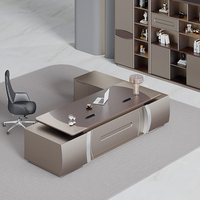 Bureau de direction haut de gamme salle d'étude concepteur luxueux patron Table de travail bureau de gestion moderne avec charge sans fil