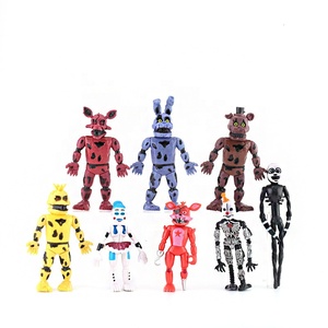 HY Juego de 6 Figuras de Acción de PVC de <span class=keywords><strong>Bonnie</strong></span>, Foxy, Chica y Freddy de FNAF, Luminosas, con Articulaciones Móviles - Product Image 3