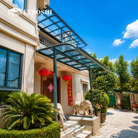 Auvent de terrasse de luxe rétractable, moderne, manuel, en aluminium, de haute qualité, résistant aux UV et à la pluie, pour balcon de villa