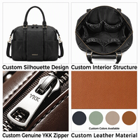 Sac fourre-tout pour couches en cuir végétalien, personnalisé OEM/ODM, avec poche isotherme pour biberon, pour commandes en gros sous marque privée