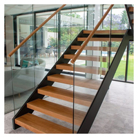 Escalier droit en aluminium et bois Alucasa, moderne, pour petits espaces intérieurs