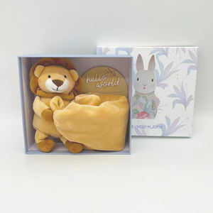 หมูที่กําหนดเองยัดผ้าห่มผ้าฝ้ายน่ารักสิงโตเด็กผ้าห่มรักษาความปลอดภัยตุ๊กตาเด็กความปลอดภัย Swaddle ผ้าห่ม - Product Image 3