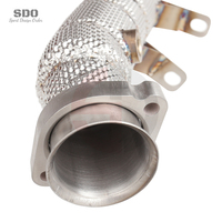 Tuyau d'échappement droit en acier inoxydable SD 304 pour Mercedes-Benz S63 AMG W222 5.5T 2013-2017 Collecteur d'échappement / Bouclier thermique