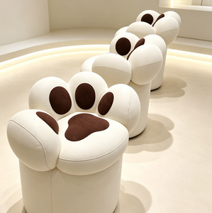 Fauteuil d'appoint en forme de patte, fauteuil moderne en velours, siège lounge pour salon, salon de beauté - Product Image 3