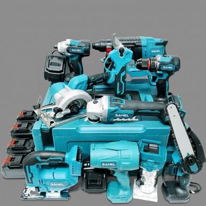 ชุดเครื่องมือไร้สาย 10 ชิ้น รุ่น Ultimate 21V สำหรับแบตเตอรี่ Makita 18V พร้อมแบตเตอรี่ 5 ก้อน และที่ชาร์จ 2 เครื่อง ชุดอุตสาหกรรม - Product Image 1