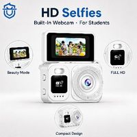 Mini Cámara Digital M5 para Estudiantes, Modo Belleza HD para Selfies, Cámara Web Integrada, Cámara de Bolsillo Compacta, Almacenamiento con Tarjeta TF