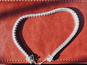 Pulsera de Diamantes Cultivados en Laboratorio de Lujo, Chapada en Oro Blanco de 14K, Corte Brillante Redondo, Joyería Fina Elegante para Mujer, RIZTA JEWELS - Product Image 5