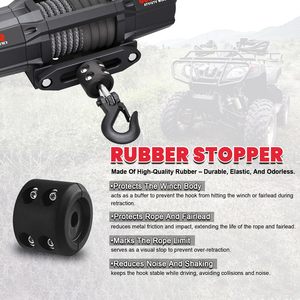 Cabrestante Eléctrico de 6000 Libras 12V para ATV UTV <span class=keywords><strong>con</strong></span> Guía de Cable de Rodillos, Impermeable IP65 para Remolque de Vehículos Todoterreno, UTV, ATV y Automóviles - Product Image 4