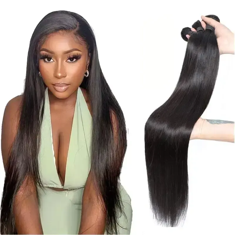 Beste Kwaliteit Recht Peruaans Haar, 100% Maagdelijk Goedkoop Menselijk Haar Bundels Cuticula Uitgelijnd Ruwe Human Hair Extensions