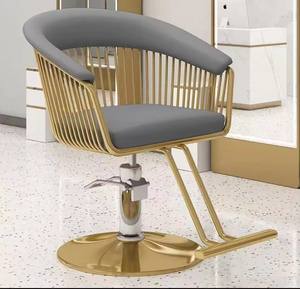 Chaise de coiffeur simple et pliable en métal, réglable en hauteur, pour salon de beauté - Product Image 2