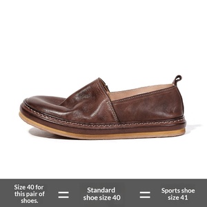 BRIGHT FEATHER Zapatos de Pescador Italianos Hechos a Mano en Cuero de Caballo, Mocasines Casuales de Verano para Hombre, Transpirables, Sin Cordones, con Forro de Suela Suave - Product Image 6