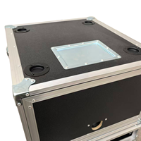 Boîtier de transport empilable OEM/ODM pour amplificateur 2U/3U/4U/6U/8U/12U avec roues pivotantes, protection robuste IP67, fermoir en zinc bleu