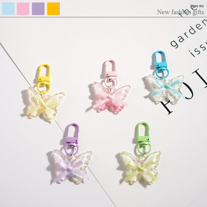 Nouveaux porte-clés papillons féériques transparents d'été, breloques de sac à dos Kawaii, cadeaux mignons pour amies pour femmes et filles - Product Image 1