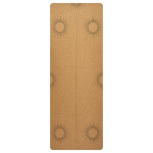 Tapis de yoga fitness antidérapant en liège naturel de 5 mm d'épaisseur, écologique, pour femmes, utilisation en salle de sport et studio - Product Image 6