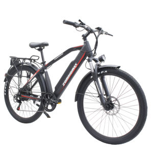 Bicicleta eléctrica de aluminio de 27.5 pulgadas con batería oculta de 36V 13ah 250W, freno de disco hidráulico y transmisión de 7 velocidades - Product Image 2