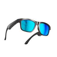 Lunettes photochromiques Bluetooth UV400 légères noires intelligentes avec appels IA, musique et chargement Type-C