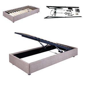 Modern Double Bed Motorized Automatic Lift up Storage Bed Frame With Storage