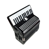 SEASOUND JP3024B Professionnel 30 Touches 24 Basse 3 Registres Noir Celluloïd Piano Clavier Accordéon Instrument Chromatique