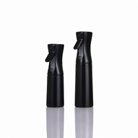 Botella de Spray Continuo de Alta Presión para Barbería, 200 ml, a Prueba de Fugas, con Gatillo Negro, Forma de Cilindro, PP/PET