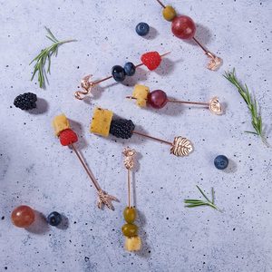 Palillos de Cóctel o Palillos para Martini de Acero Inoxidable Color Oro Rosa, Palillos Reutilizables para Pesca con Mosca Seca <span class=keywords><strong>Catskill</strong></span> Blue Ice de España Yichang - Product Image 4