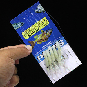 Umpan Sabiki Bercahaya untuk Memancing Air Asin 6-<span class=keywords><strong>String</strong></span> Kulit Ikan Asli Bulu Makarel Umpan Lunak Buatan PVC Karbon Zander Pike - Product Image 3