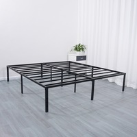Cadre de lit en acier moderne et minimaliste, 2m, design pliable, pour dortoir, appartement, location, chambre à coucher, lit double