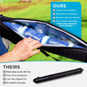 Manchon de refroidisseur de sac de golf avec 6 rondelles de glace 7 canettes manchons de refroidisseur de <span class=keywords><strong>bière</strong></span> pour sacs de golf support de refroidisseur isolé pour le stockage de voyage - Product Image 2