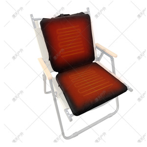 Camping Chair Heating Pad <b>Rectangular</b> Black Oxford Cloth Heated Seat <b>Cushion</b> For Outdoor Use - Product Image 1