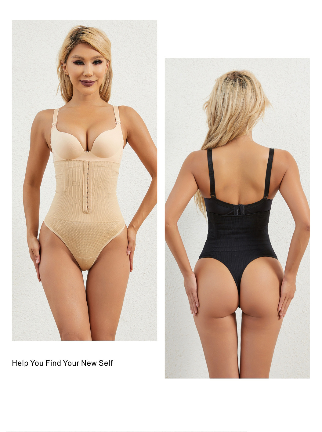 High-Waist Tummy-Control Waist Trainer (815-1): waistband, closure and adjustment-point detail
