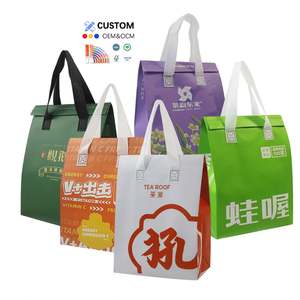 Sacs d'isolation en aluminium non tissé réutilisables, imperméables et résistants à l'huile, pour la restauration, le stockage des aliments, les sacs à emporter - Product Image 1