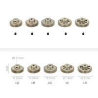 SURPASS HOBBY 5 pièces 48DP pignon en aluminium 33-37T pour 1/10 RC voiture 3.175mm arbre moteur Tamiya XV02 rc pièces accessoires