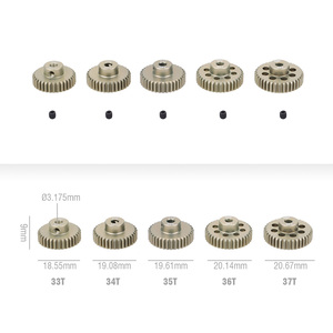 SURPASS HOBBY 5 pièces 48DP pignon en aluminium 33-37T pour <span class=keywords><strong>1</strong></span>/<span class=keywords><strong>10</strong></span> RC voiture 3.175mm arbre moteur <span class=keywords><strong>Tamiya</strong></span> XV02 rc pièces accessoires - Product Image 4