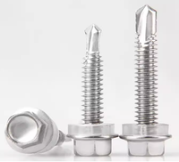 Vis à tête hexagonale autotaraudeuses en acier inoxydable WANGSHENG, finition brute, fabricant chinois, pouce # 12 7 mm