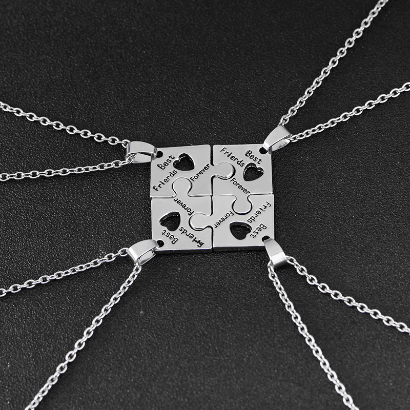 Set Di 3 Braccialetti Migliori Amici Con Ciondolo Cuore Inciso 'Best Friend Forever' - Regalo BFF