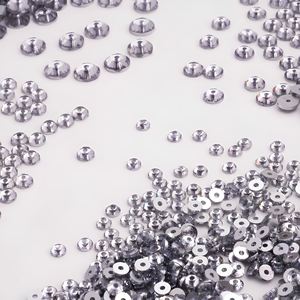 Traumhafte 5mm Rauchmauve Epoxidharz Strassperlen <span class=keywords><strong>mit</strong></span> Flacher Rückseite und Mittelloch zum Annähen für Kronleuchter, Ohrringe und Kleidungsherstellung in Diamantform - Product Image 2